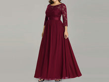 Load image into Gallery viewer, Burgundy Formal Fall Mother Bride Dresses for Wedding Plus Size - promboutiqueonline