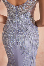 Load image into Gallery viewer, Wisteria Purple Bedazzled Mermaid Mother of The Bride Dresses - promboutiqueonline