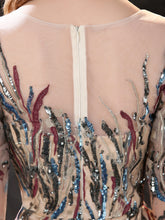 Load image into Gallery viewer, Puff Sleeves Pattern Sequined Colored Wedding Dresses - promboutiqueonline