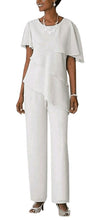 Load image into Gallery viewer, Ivory 2 Pieces Mother of the Bride Dressy outfits Pantsuits Trouser Suits Wedding Guest Wear - promboutiqueonline