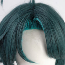 Load image into Gallery viewer, Dark Green Xiao Genshin Cosplay Short Wigs Two Colors Synthetic Fluffy Anime Costume Hairstyles - promboutiqueonline