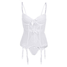 Load image into Gallery viewer, Plus Push Up Corset Vest Shapewear Bowknot Aulic Bustier with Garters - promboutiqueonline