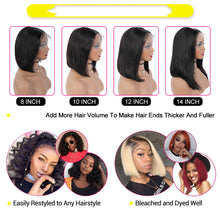 Load image into Gallery viewer, Straight Short Bob Wigs for Women Human Hair Lace Wigs with Natural Baby Hair - promboutiqueonline