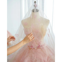 Load image into Gallery viewer, Strapless 3D Flowers Pink Colored Wedding Dresses Debut Ball Gowns - promboutiqueonline