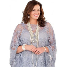 Load image into Gallery viewer, Grey Lace Mother of The Bride Pantsuit for Wedding Jeweled Neck 3PCS  Loose Groom Mother Dressy Pantsuit - promboutiqueonline