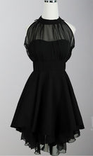 Load image into Gallery viewer, High Illusion Short Skater Black Graduation Dresses Homecoming Dress - promboutiqueonline