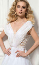 Load image into Gallery viewer, Flowy Chiffon and Lace Short Elopement Wedding Dresses - promboutiqueonline