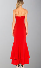 Load image into Gallery viewer, Red Long Trumpet Layered Fit & Flare Prom Dresses with Spaghetti Straps P517 - promboutiqueonline
