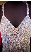 Load image into Gallery viewer, Sparkly Long Corset Trumpet Mermaid Prom Dress with Cross Strap Back P537 - promboutiqueonline