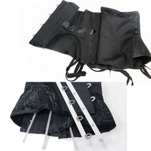 Load image into Gallery viewer, Gothic Waist Trainer Corset Underbust Bustier Waist Cincher Shapewear - promboutiqueonline