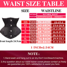 Load image into Gallery viewer, Gothic Waist Trainer Corset Underbust Bustier Waist Cincher Shapewear - promboutiqueonline