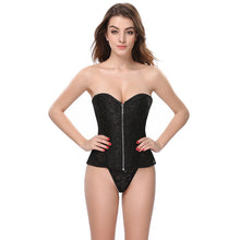 Load image into Gallery viewer, Strapless Lace Bustier Breathable Corset Top Womens Shapewear Bra - promboutiqueonline
