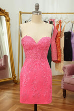 Load image into Gallery viewer, Lavender Appliqued Sheer Corset Short Tight Prom Dresses P620 - promboutiqueonline