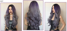 Load image into Gallery viewer, Purple Long Body Wave Synthetic Wigs for Women Cosplay Lolita Wigs High Temperature Fiber Hair - promboutiqueonline