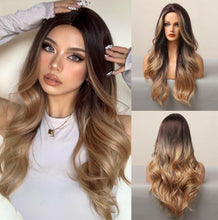 Load image into Gallery viewer, Purple Long Body Wave Synthetic Wigs for Women Cosplay Lolita Wigs High Temperature Fiber Hair - promboutiqueonline