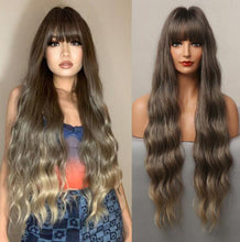 Load image into Gallery viewer, Purple Long Body Wave Synthetic Wigs for Women Cosplay Lolita Wigs High Temperature Fiber Hair - promboutiqueonline