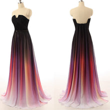 Load image into Gallery viewer, Flowy Ombre Purple Cape U Neck Long Prom Dresses P421 - promboutiqueonline