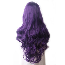 Load image into Gallery viewer, Purple Long Wavy Synthetic Hair Wig Hair Colored Cosplay Wigs For Women - promboutiqueonline