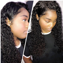 Load image into Gallery viewer, 30 32 Inch Curly Remy Hair Deep Wave Frontal Human Hair Wigs For Black Women 13x4 HD Water Wave Lace Front Wig - promboutiqueonline