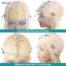 Load image into Gallery viewer, Blonde Lace Front Human Hair Wigs For Women Transparent Lace Frontal Long Straight Human Hair Wig with Baby Hair - promboutiqueonline