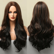 Load image into Gallery viewer, Blonder Ombre Color Long Wave Synthetic Wigs with Side Bangs for Women - promboutiqueonline