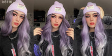 Load image into Gallery viewer, Purple Long Body Wave Synthetic Wigs for Women Cosplay Lolita Wigs High Temperature Fiber Hair - promboutiqueonline