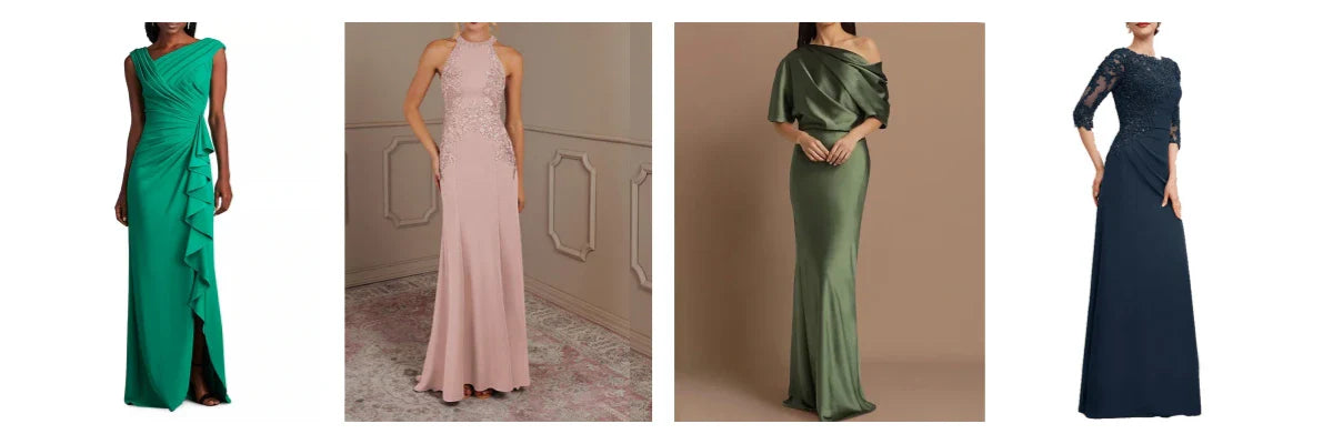 floor-length mob dresses for garden wedding