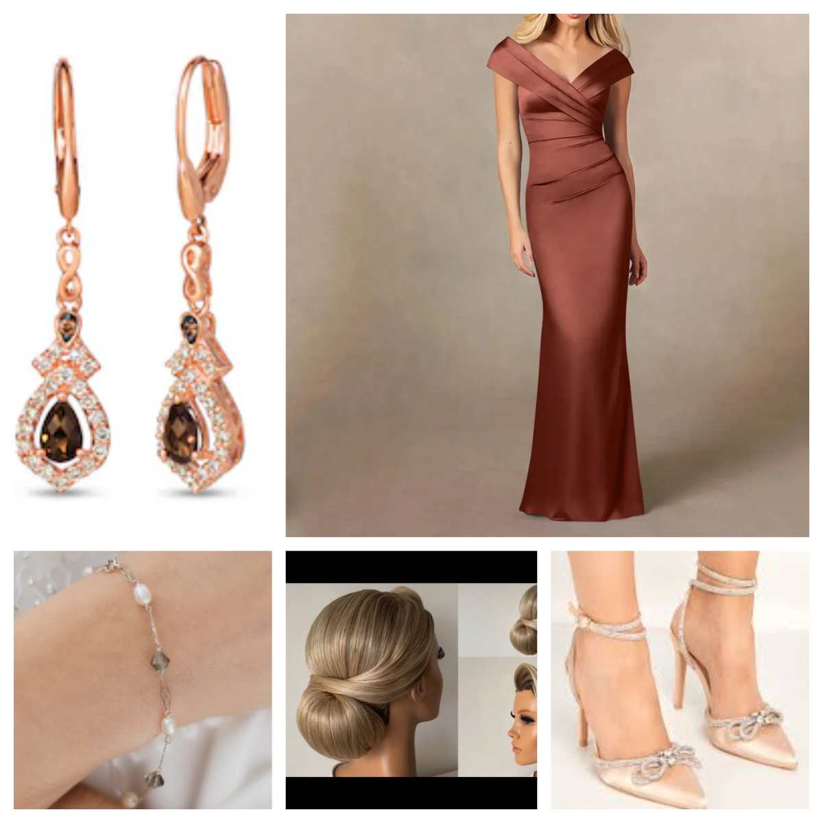 Autumn Elegance: The Auburn Satin Gown Every Mother of the Bride Needs