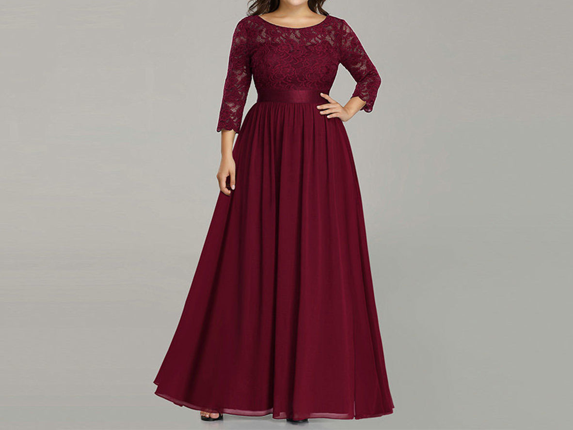 Burgundy Formal Fall Mother Bride Dresses for Wedding Plus Size - promboutiqueonline