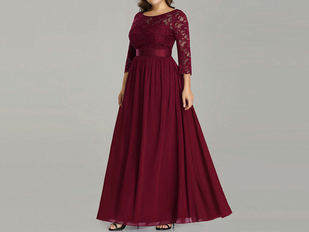 Burgundy Formal Fall Mother Bride Dresses for Wedding Plus Size - promboutiqueonline