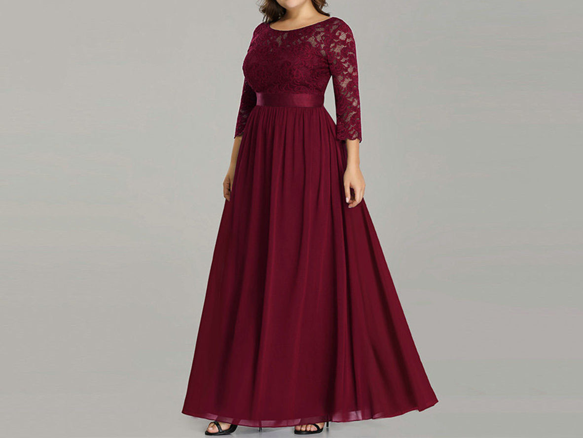 Burgundy Formal Fall Mother Bride Dresses for Wedding Plus Size - promboutiqueonline