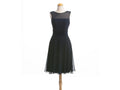 Dark Navy Chiffon MOB Dresses with Cowl Back - Short and Elegant Styles