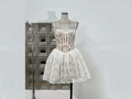 Sweet Lace French Corset Wedding Dress for Elegant Short Weddings