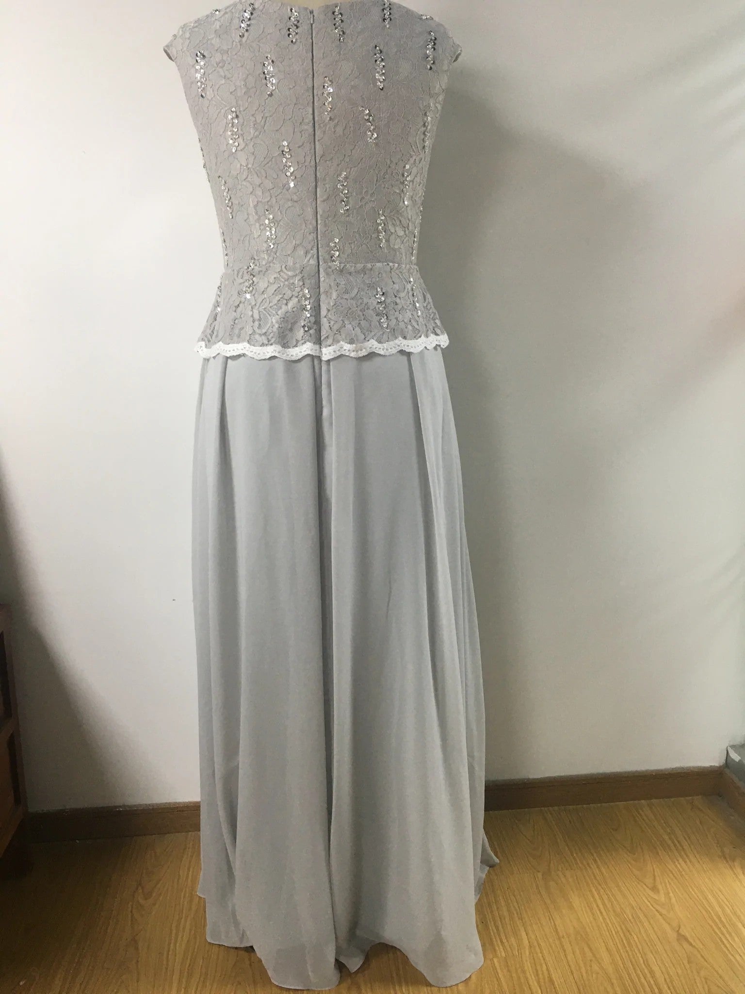 Jewel Neck Lace and Chiffon Mother of The Bride Dresses - promboutiqueonline