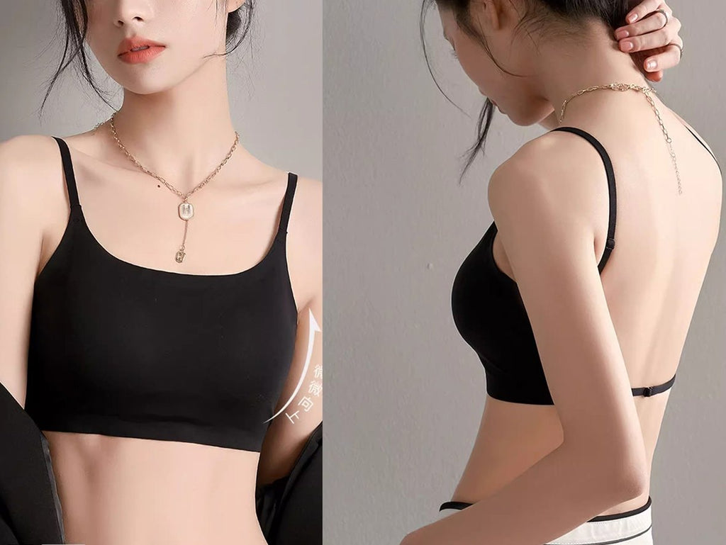 Low U-Back Push Up Bra for Backless Dresses - Seamless Lifting Bralette with Convertible Straps