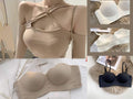 Non-Slip Strapless Bra - Gathered Tube Top Half Cup for Women