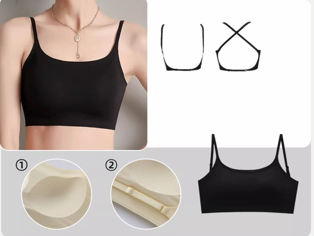 Low U-Back Push Up Bra for Backless Dresses - Seamless Lifting Bralette with Convertible Straps