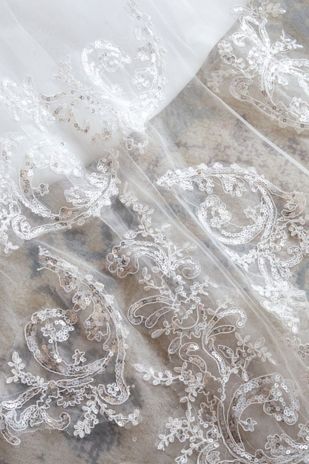 appliques details on the dress