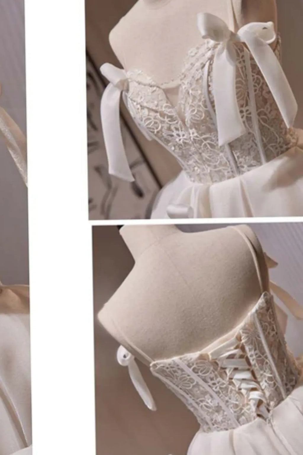 Ivory Bridal Shower Dress with Spaghetti Straps for Rehearsal Dinner