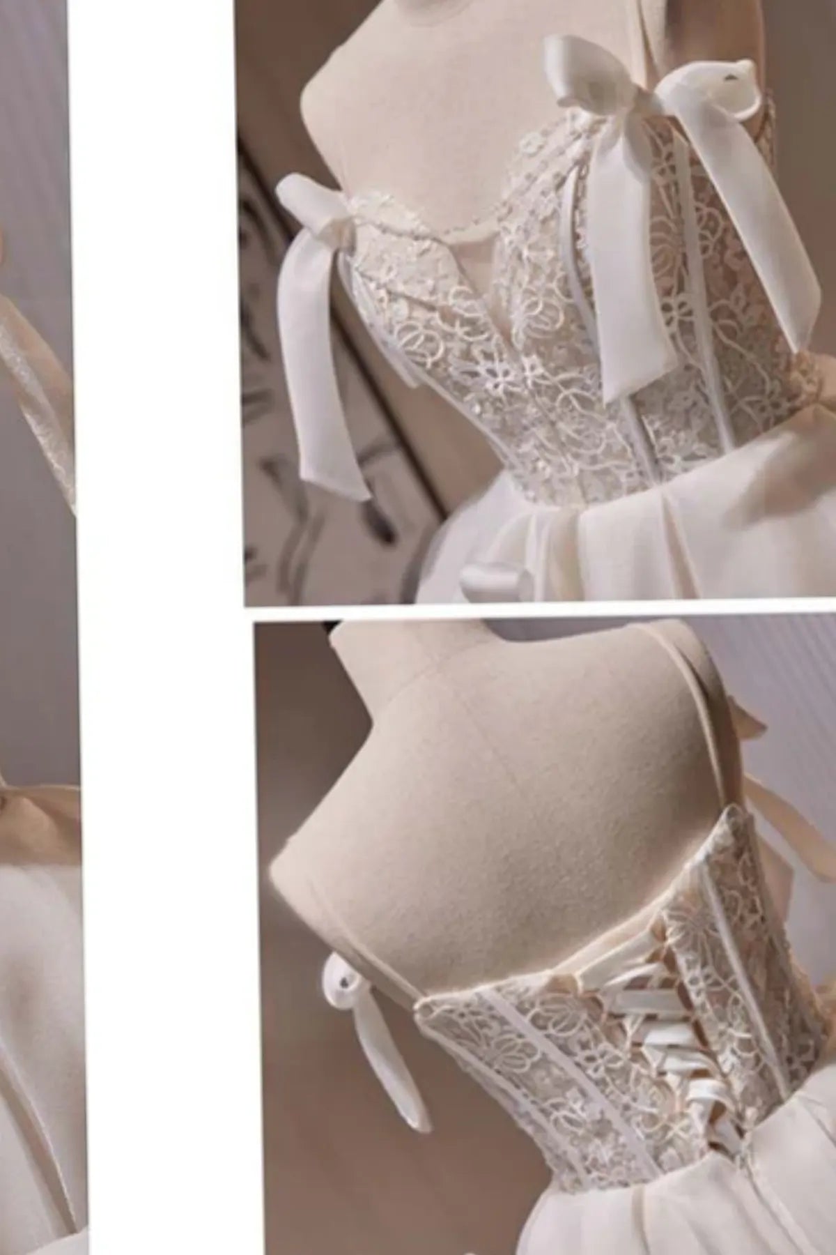 Ivory Bridal Shower Dress with Spaghetti Straps for Rehearsal Dinner