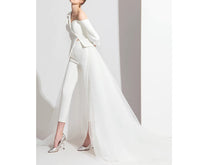 Load image into Gallery viewer, 3PCS White Formal Pantsuit Bridal Wear Wedding Dresses with Detachable Train