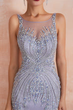 Load image into Gallery viewer, Wisteria Purple Bedazzled Mermaid Mother of The Bride Dresses