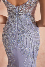 Load image into Gallery viewer, Wisteria Purple Bedazzled Mermaid Mother of The Bride Dresses