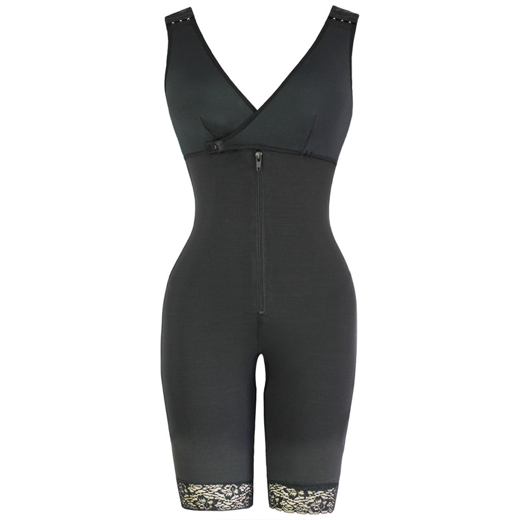 Full Body Bodysuit Shapewear Tummy Control Lace Trim - promboutiqueonline