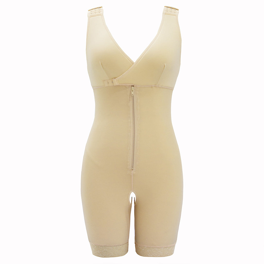 Full Body Bodysuit Shapewear Tummy Control Lace Trim - promboutiqueonline