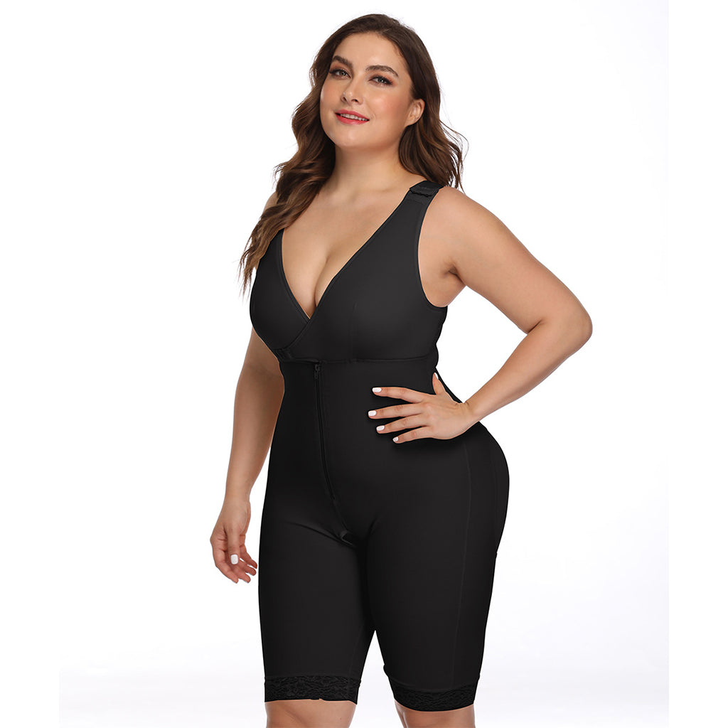 Full Body Bodysuit Shapewear Tummy Control Lace Trim - promboutiqueonline
