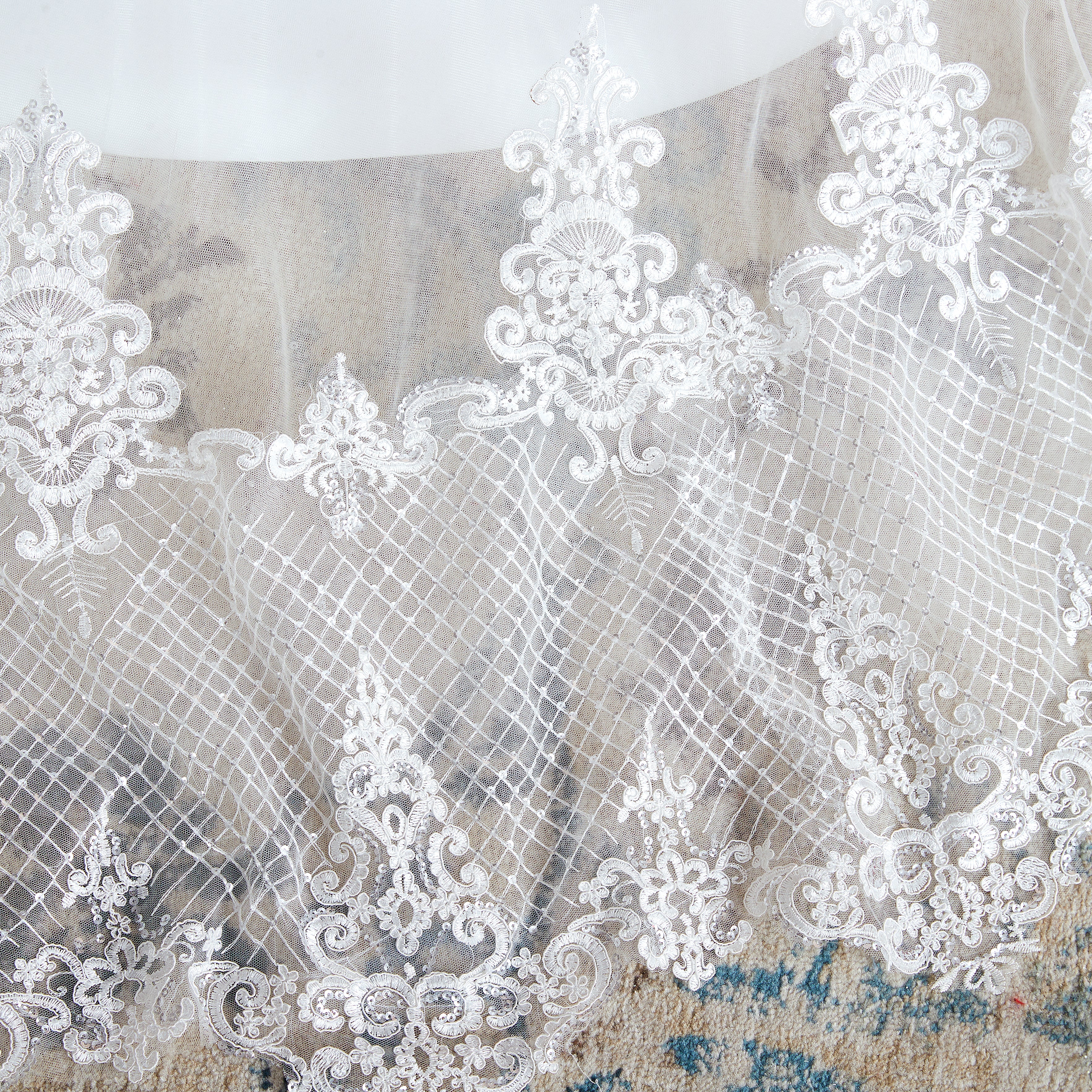 Floral Appliques Lace Sweetheart Wedding Gowns with Train - promboutiqueonline