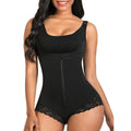 Latex Underbust Bodysuit Body Shaper with Front Zipper Tummy Control Shapewear - promboutiqueonline