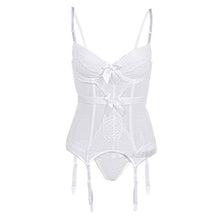Load image into Gallery viewer, Plus Push Up Corset Vest Shapewear Bowknot Aulic Bustier with Garters