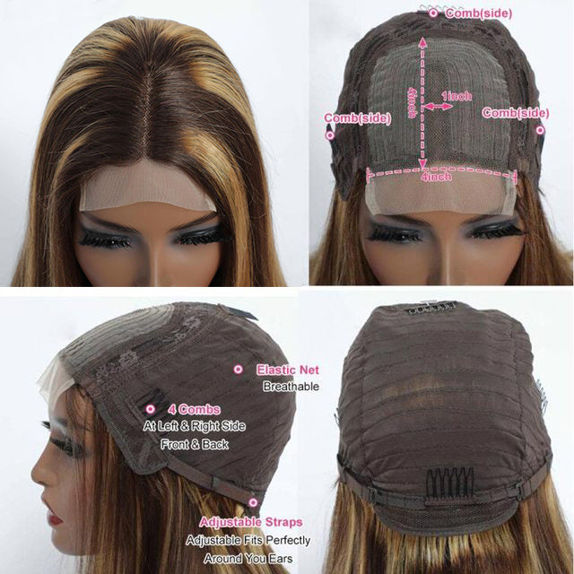 Straight Short Bob Wigs for Women Human Hair Lace Wigs with Natural Baby Hair - promboutiqueonline